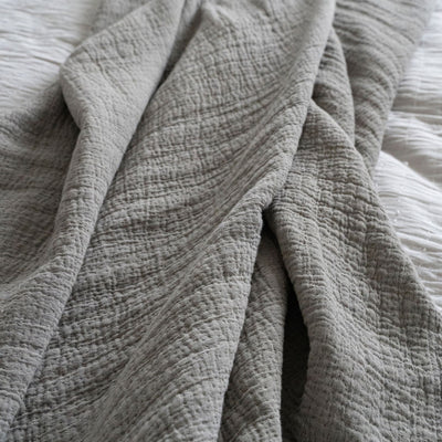 Malabar Bed Blanket, Stone