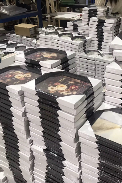 Highland Cow Herd | French Brass Gold Mould Framed Art