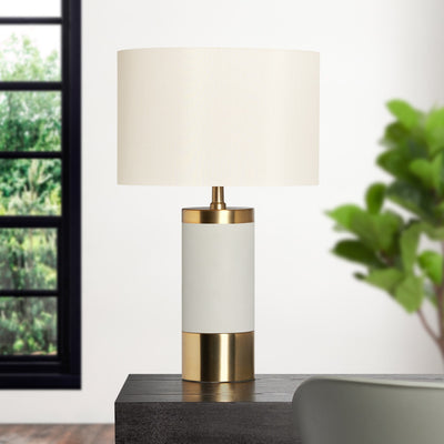 Loris Column Brass/Cement Table Lamp 22.25"