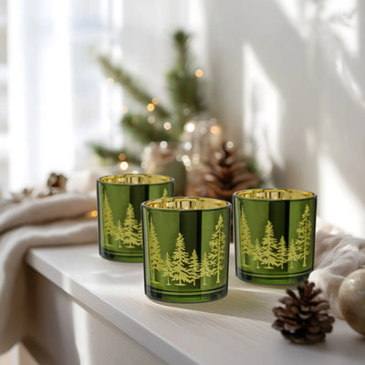 Pine Ridge Silhouette Green/Gold 3pc Gift Set 3x3"