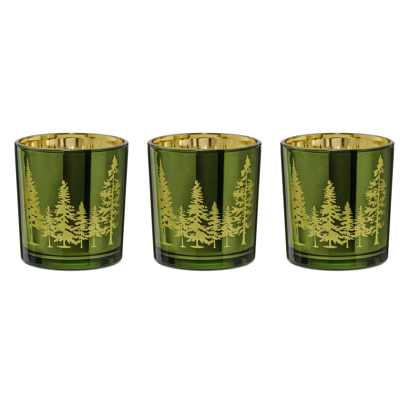 Pine Ridge Silhouette Green/Gold 3pc Gift Set 3x3"