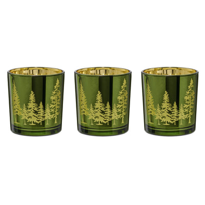 Pine Ridge Silhouette Green/Gold 3pc Gift Set 3x3"