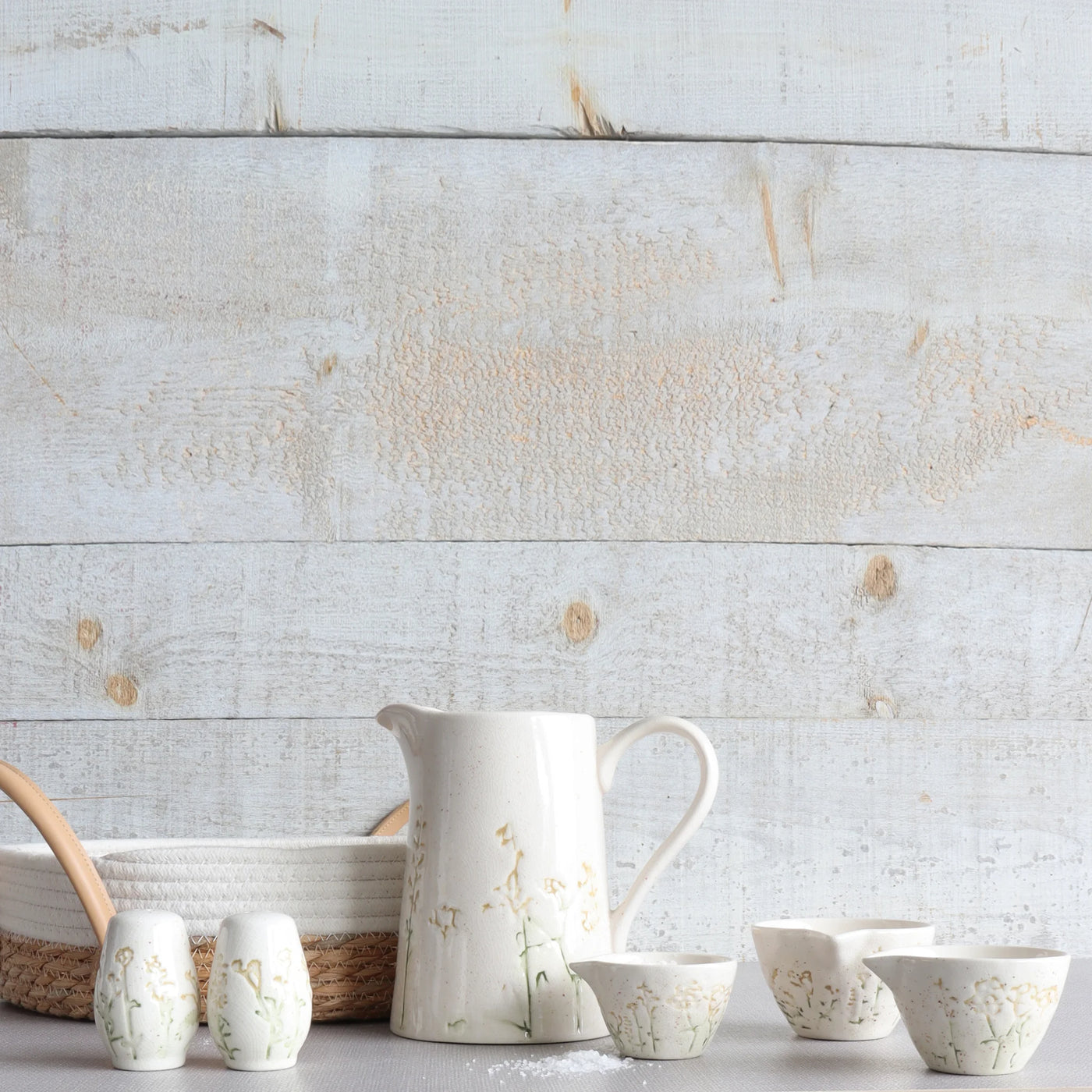 Embossed Floral Pitcher