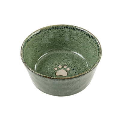 Paw Print Pet Bowl S, Green
