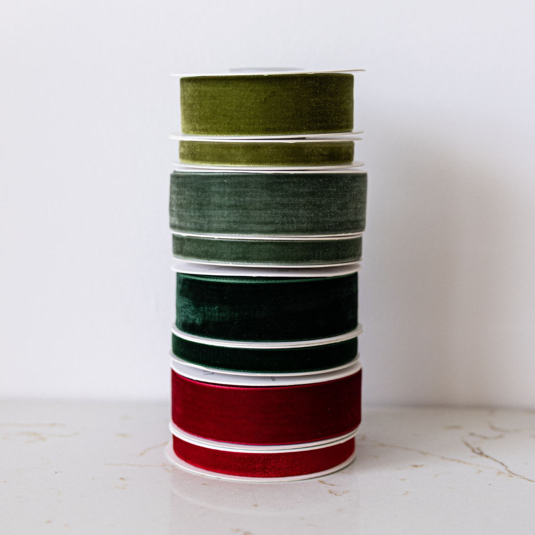 Forest Green Velvet Ribbon 180"