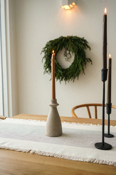 Arta Terracotta Candle Holder L, Sand