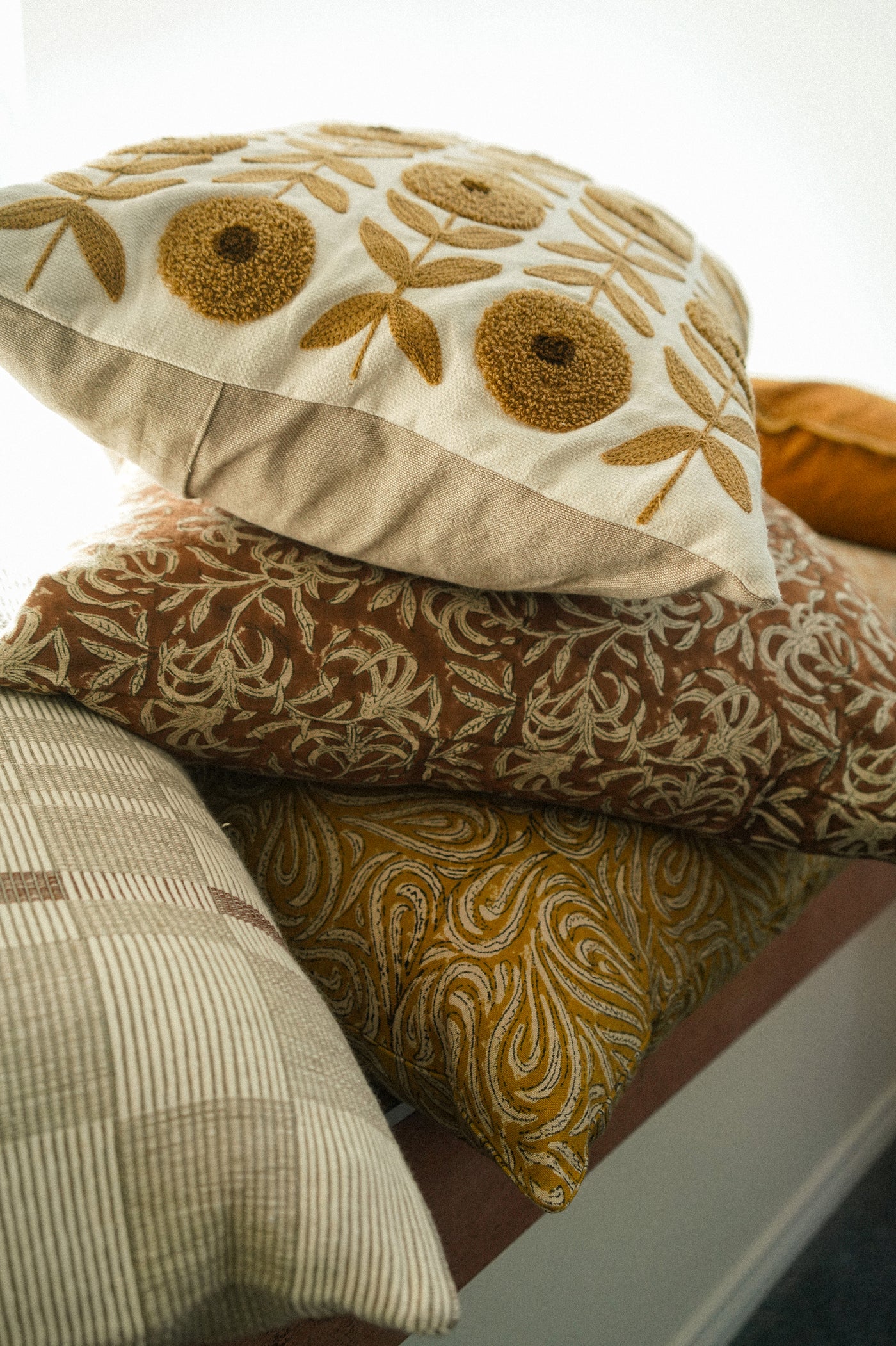 Blossom Embroidered Pillow 16x24