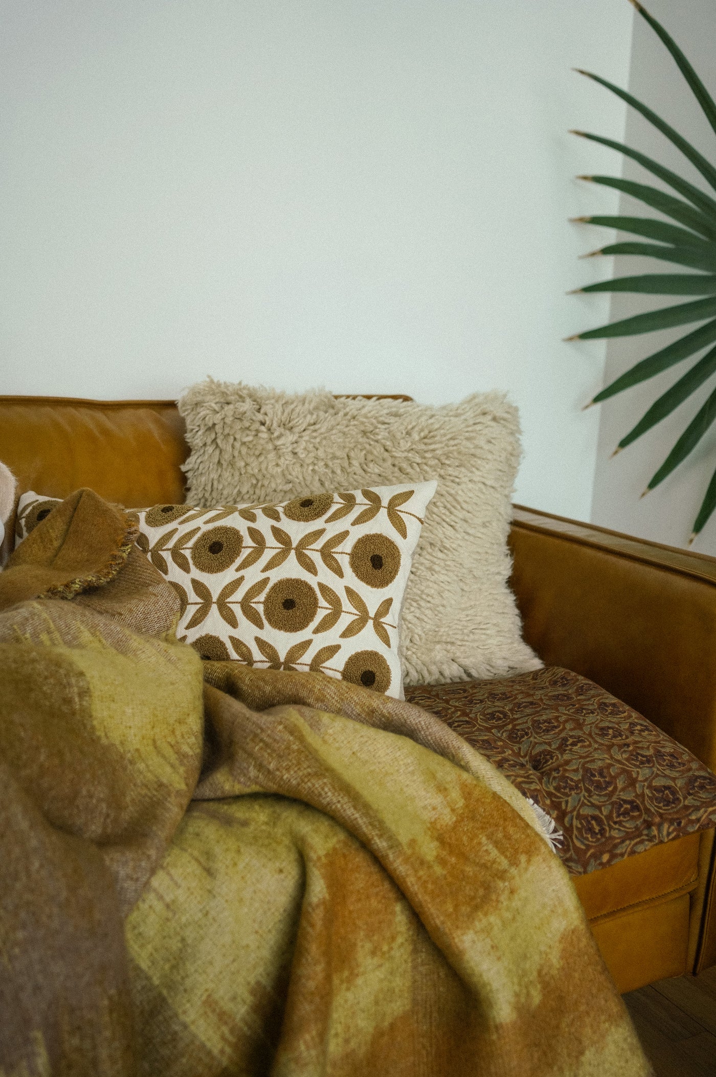 Blossom Embroidered Pillow 16x24