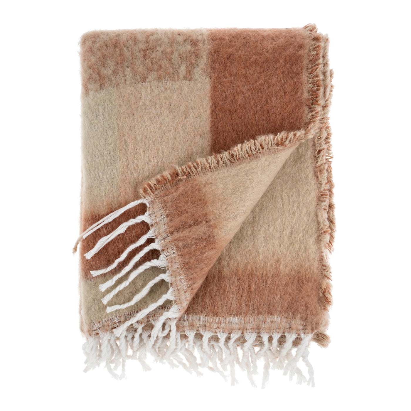 Geo Jacquard Throw - Brown