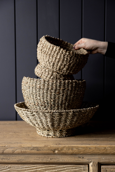 Woven Seagrass Bowl - L