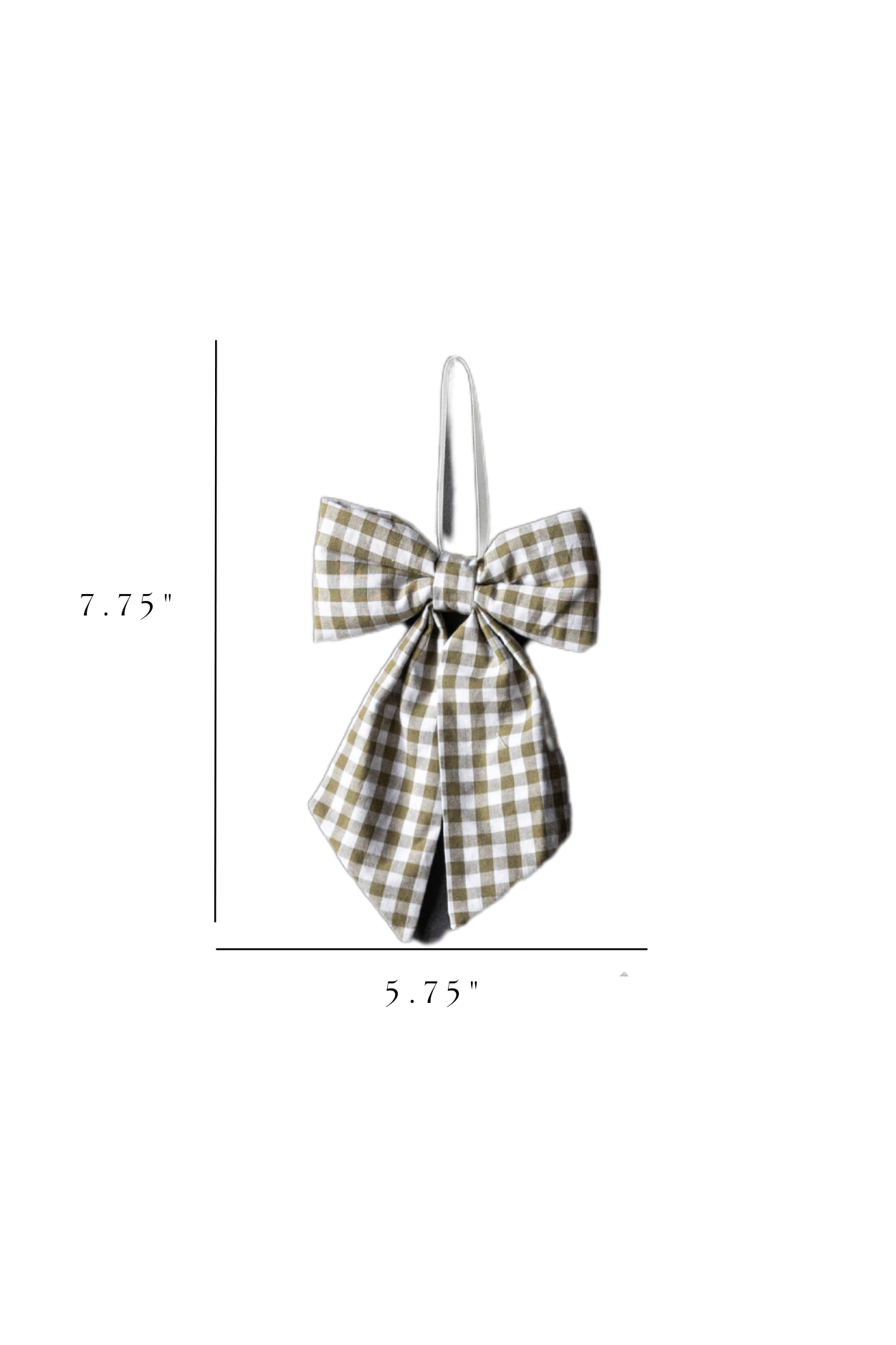 Bow Gingham Green Fabric
