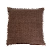 Lina Linen Pillow - MOCHA 24x24