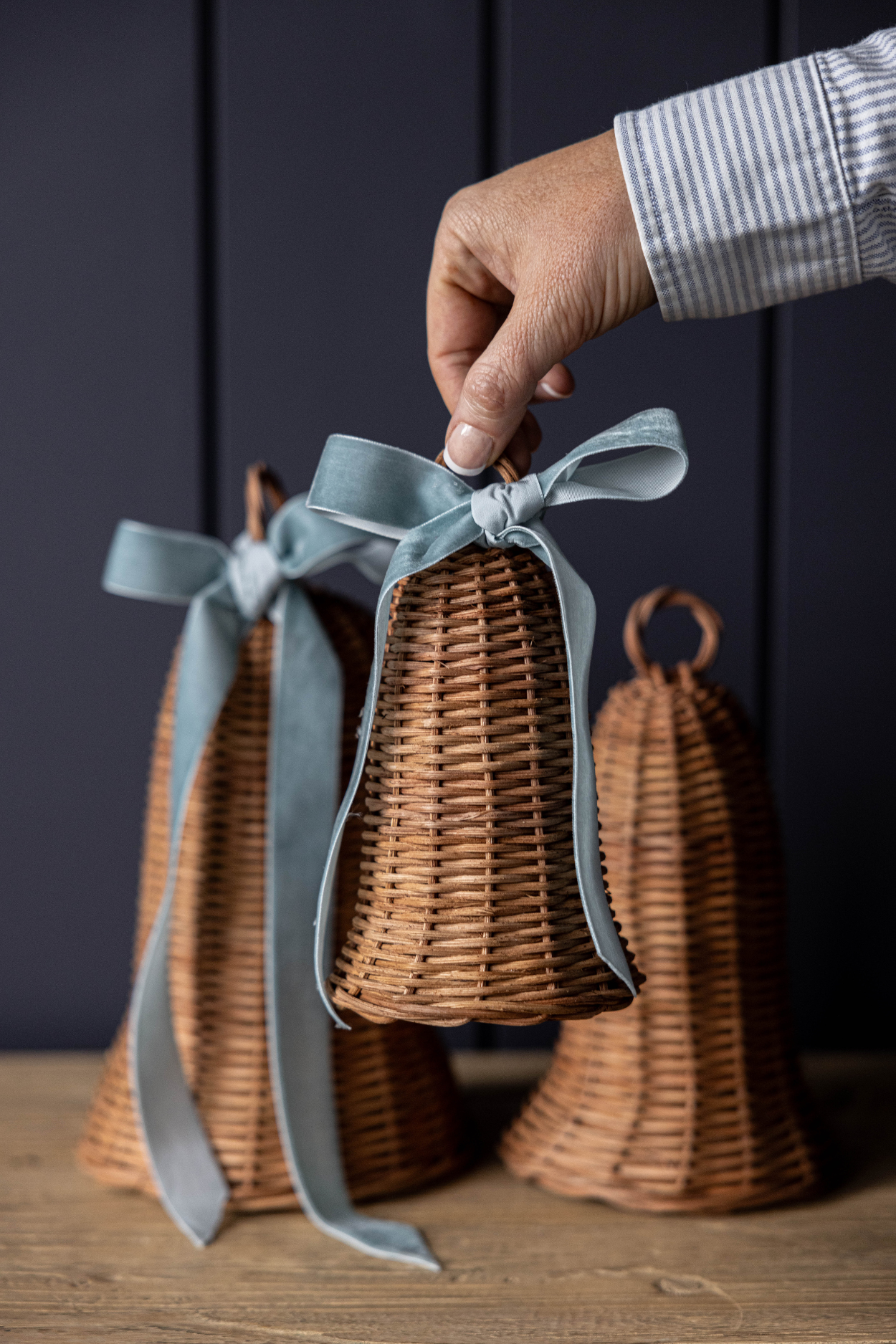 Rattan Bells ~ SET OF 3