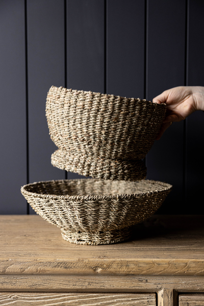 Woven Seagrass Bowl - L