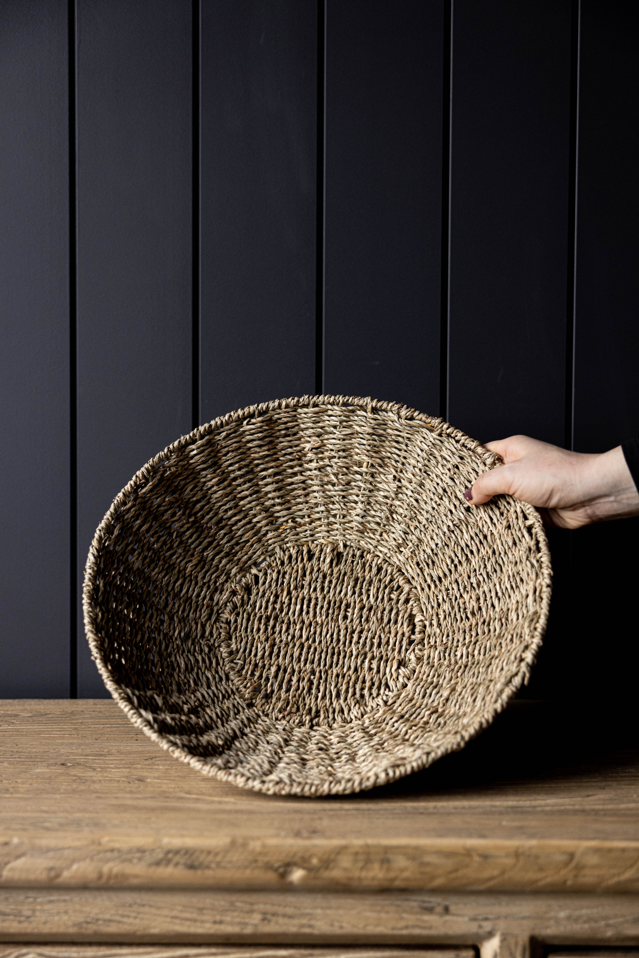 Woven Seagrass Bowl - L