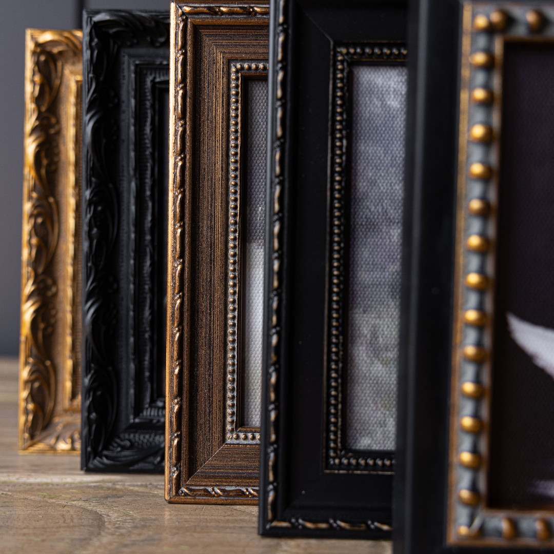 Highland Cow Herd | French Brass Gold Mould Framed Art