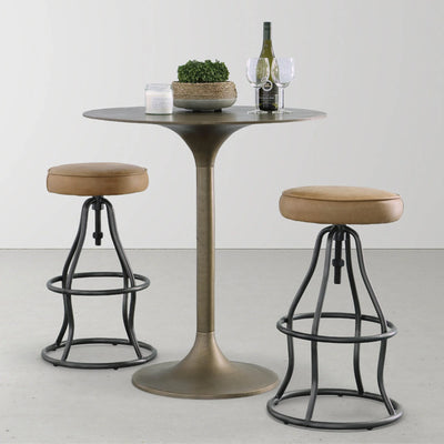 BOWIE BAR STOOL - COGNAC LEATHER