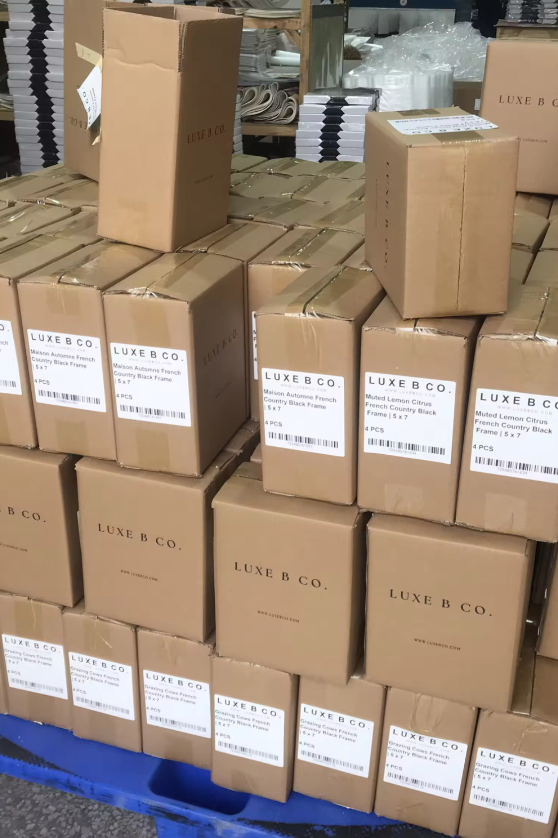 Highland Cow Herd | French Brass Gold Mould Framed Art