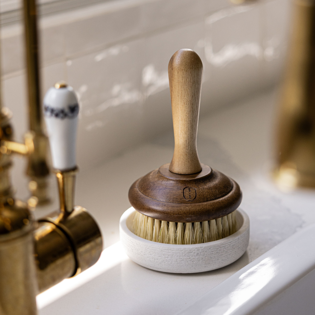 Marble Soap & Brush Holder