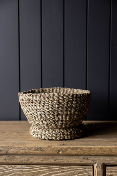 Woven Seagrass Bowl - L