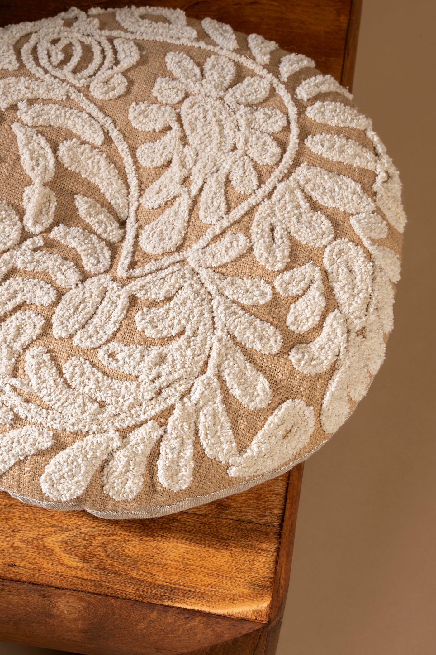 Wildflower Round Pillow, Sand