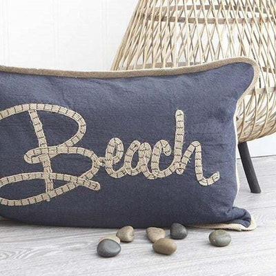Beach Cushion Cover - Navy