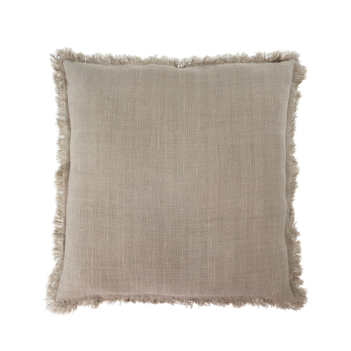 Frayed Edge Pillow - Light Grey