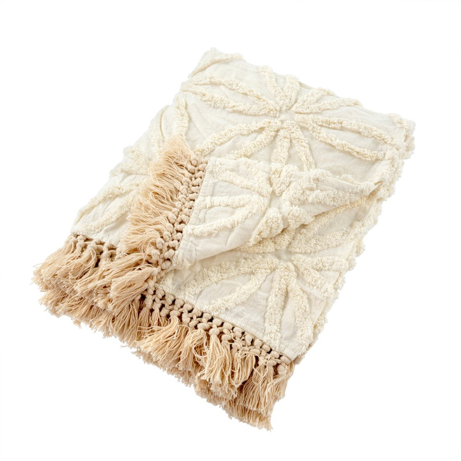 Lola Tufted Throw - Ivory