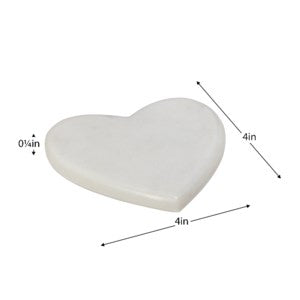 Marble Heart 4 Piece 4" Coaster Set