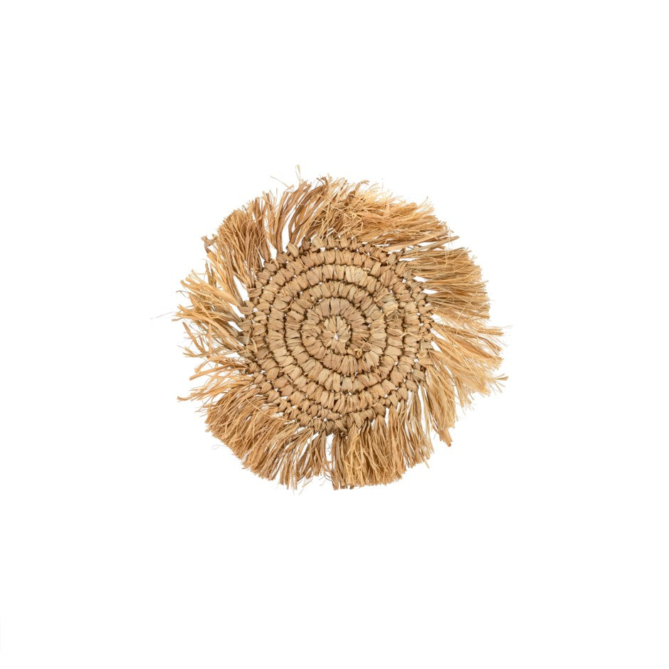 Kalahari Fringe Coaster - Natural