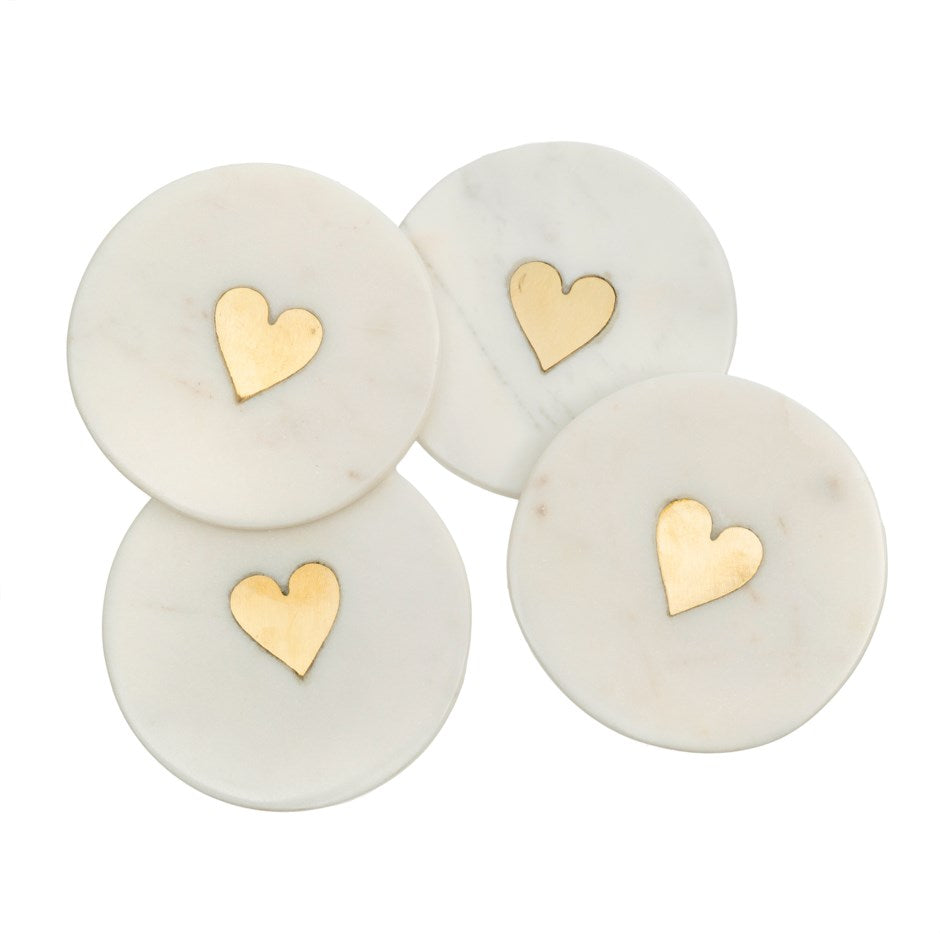 Sweetheart Marble Coasters - Round