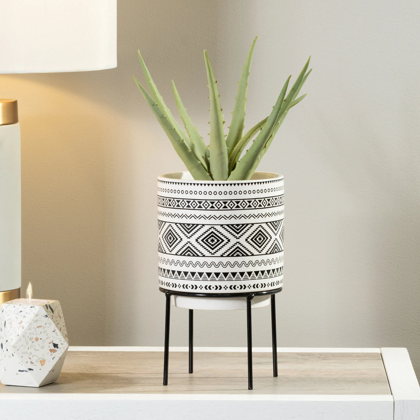 Aztec Planter on Stand - Large