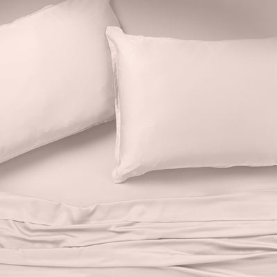 BAMBOU SHEET SET, BLUSH PINK - Queen