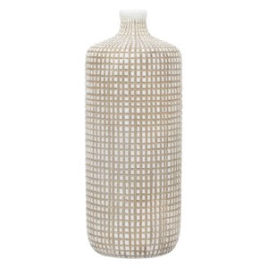 Armadillo White Resin 19" Bottle Vase