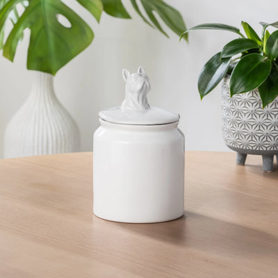 Frenchie Canister - White