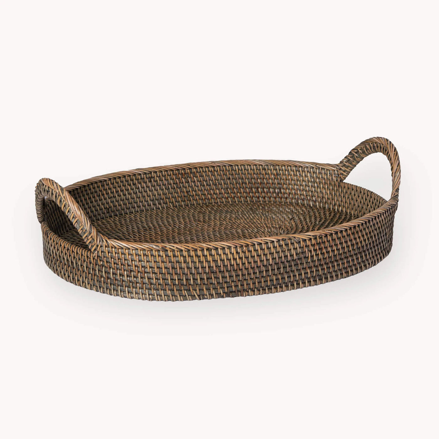 Oval Rattan Tray - Umber LARGE