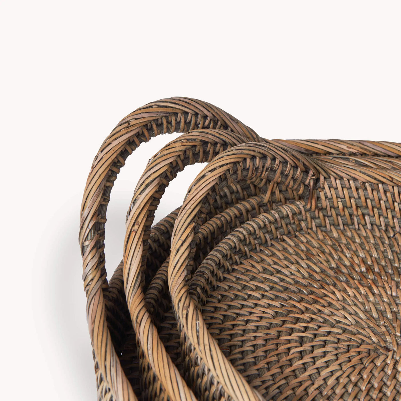 Oval Rattan Tray - Umber LARGE