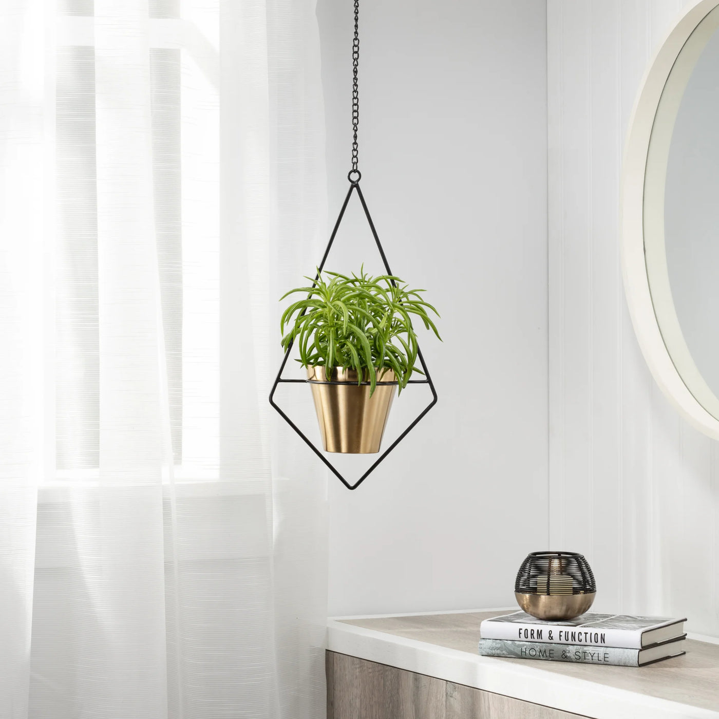 diamond hanging planter Mina Diamond Hanging Planter – Modern Cottage Co
