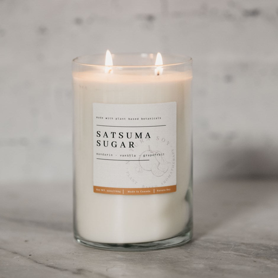 Natura Soy Candle - Satsuma Sugar, Pillar Jar