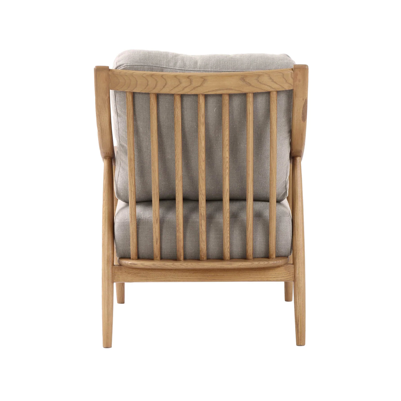 Kinsley Club Chair - Light Linen Fabric/Natural Ash Wood