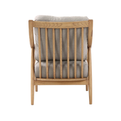 Kinsley Club Chair - Light Linen Fabric/Natural Ash Wood