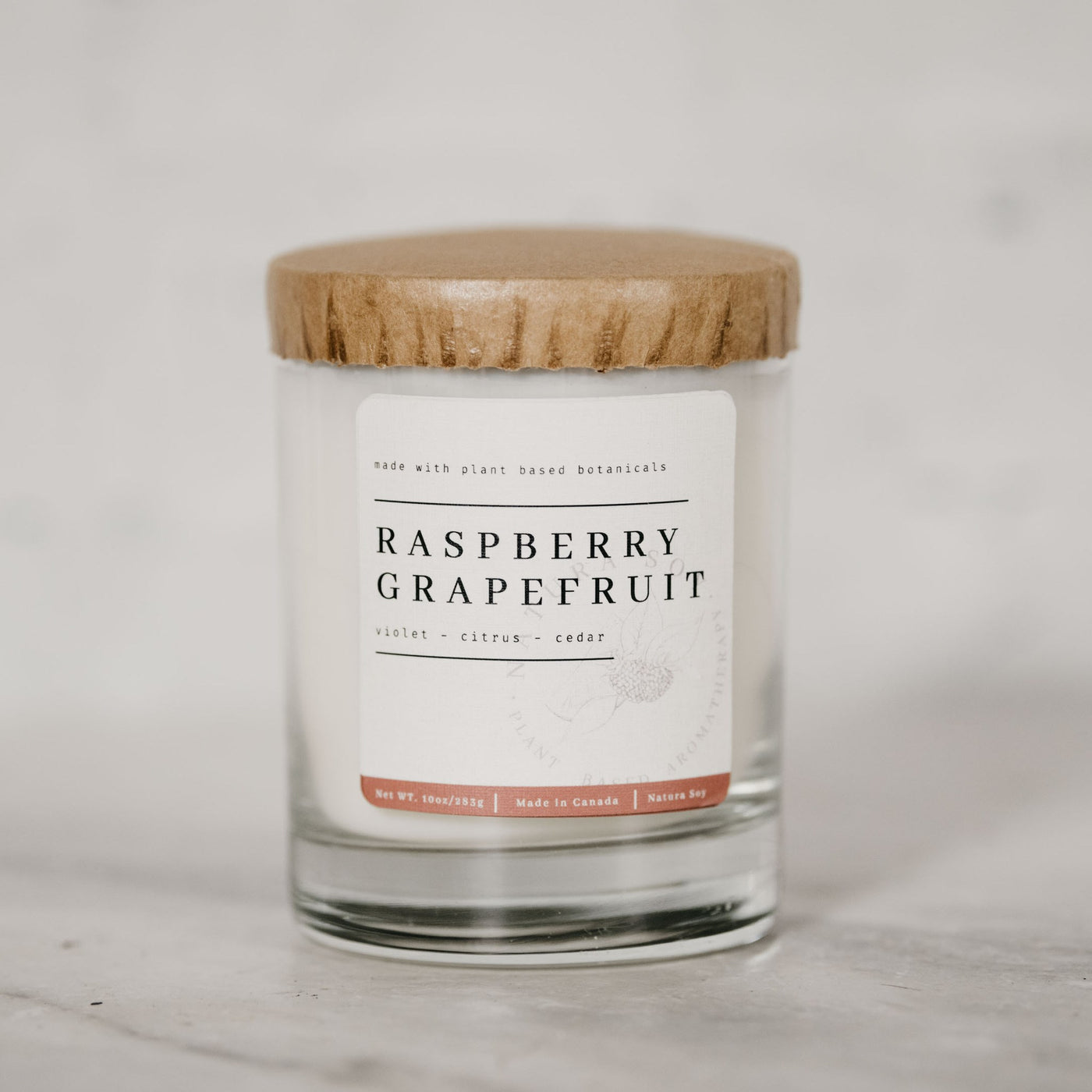 Natura Soy Candle - RASPBERRY GRAPEFRUIT 10 oz