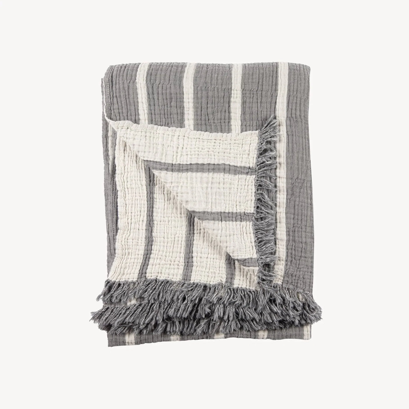 Crinkle Throw Striped - Turkish Cotton