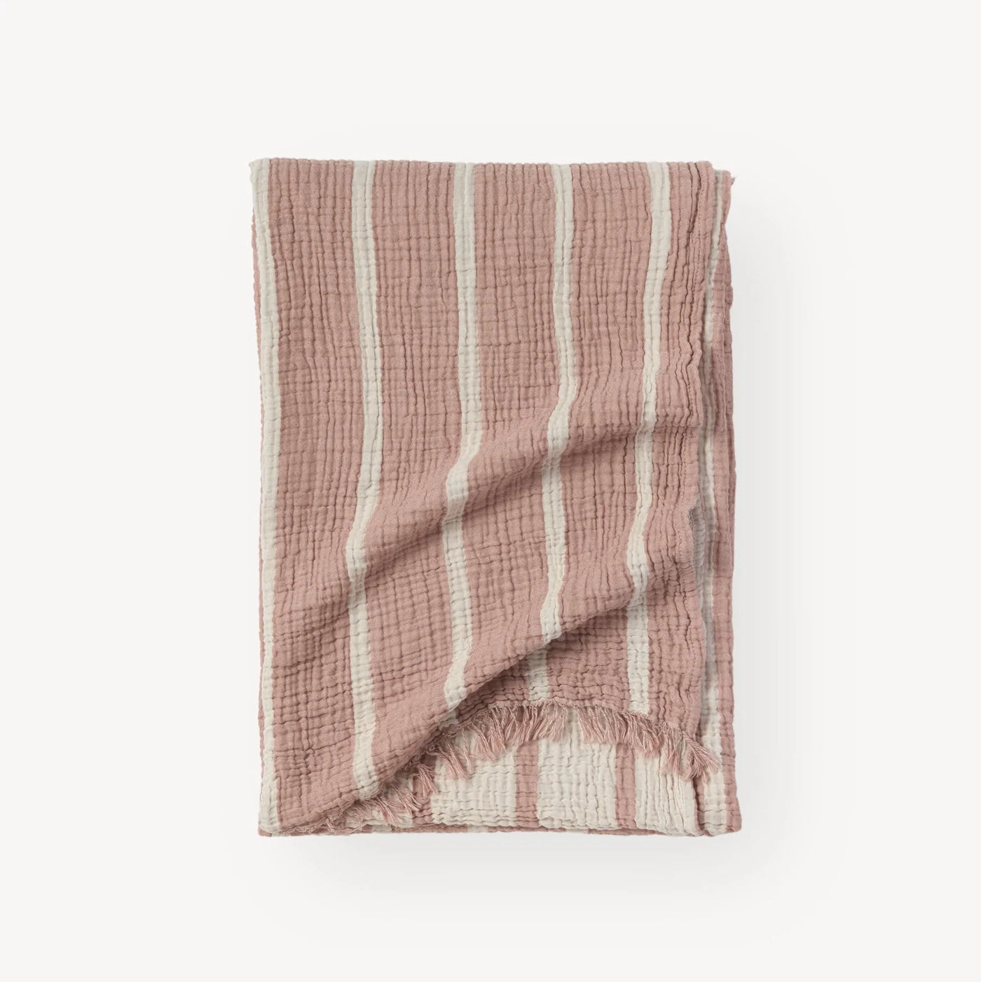 Crinkle Throw Striped - Turkish Cotton