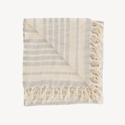 Shannon Towel - Turkish Cotton-GREY/IVORY