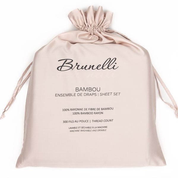 BAMBOU SHEET SET, BLUSH PINK - Queen