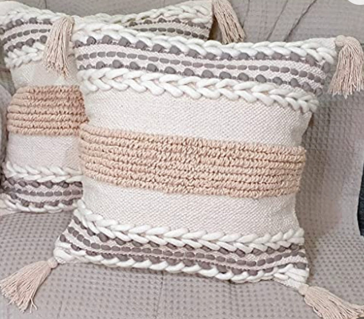 Boho Textured Pillow Cover