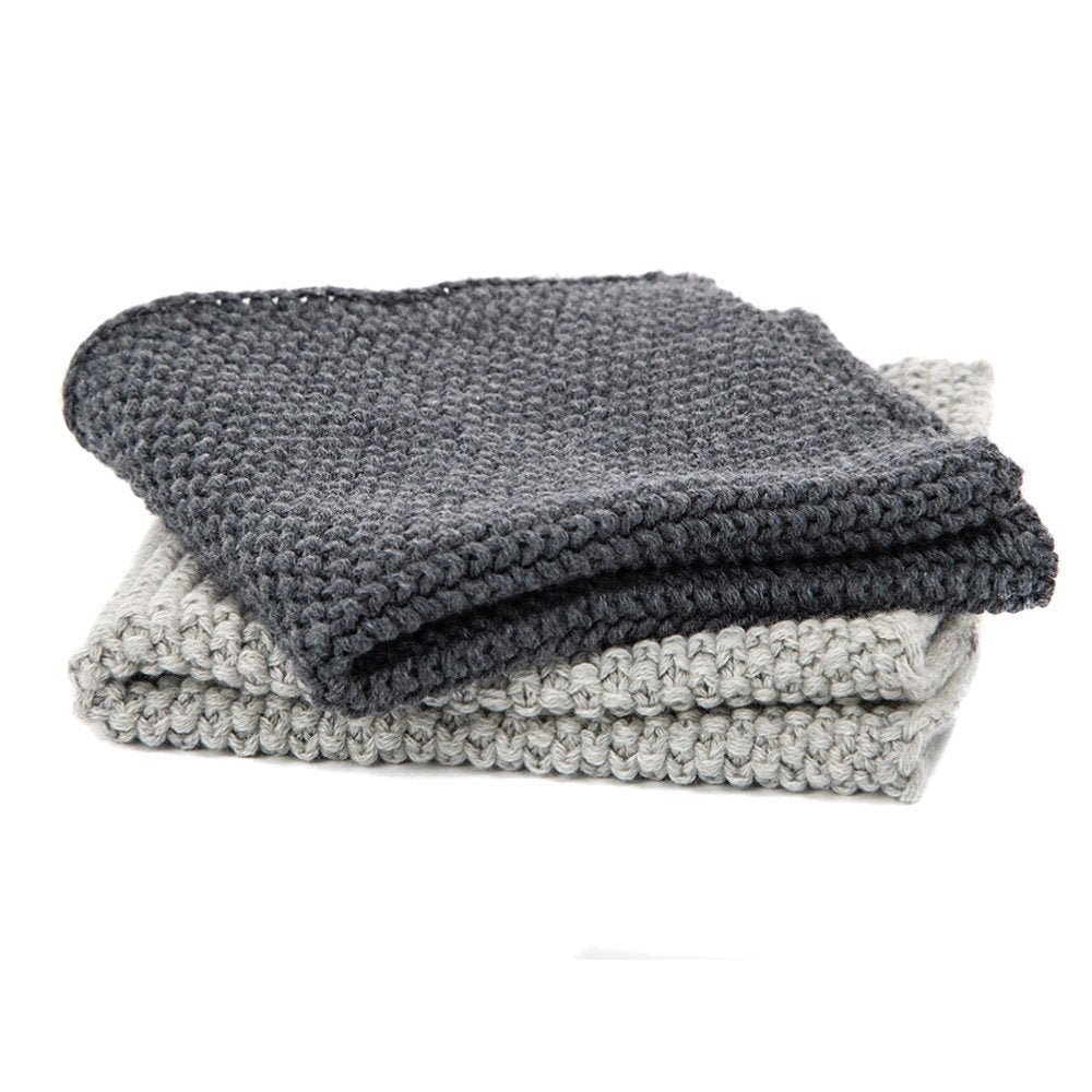 Janette Grey Dish Cloth Set of 2